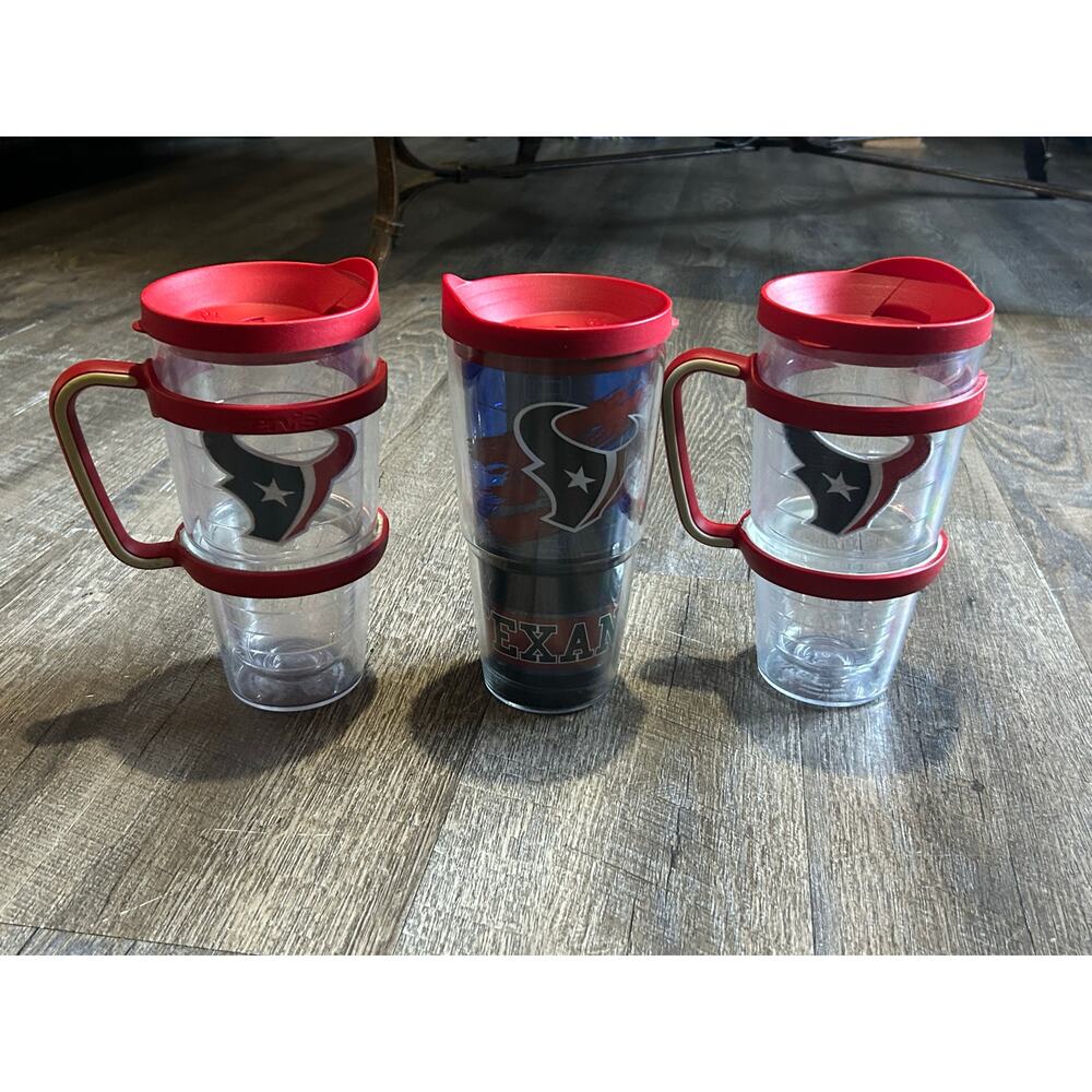 Houston Texans Tervis Bundle (3) Tumblers with 2 Handles